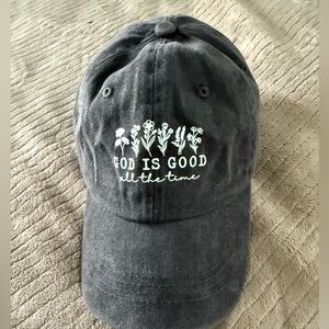 Stylish Washed Black Cap Christian hat